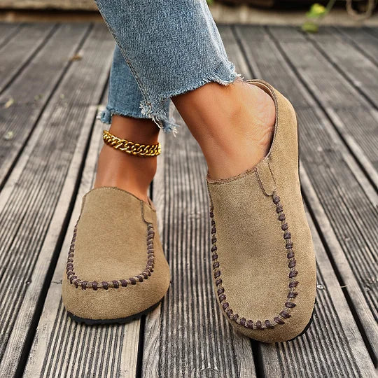 Arabella – Orthopädische Vintage-Pantoletten aus Leder