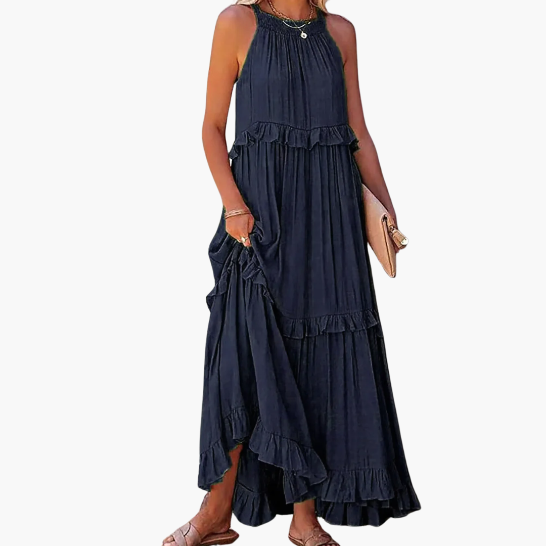 Joanna | Ruffle Breeze Maxikleid
