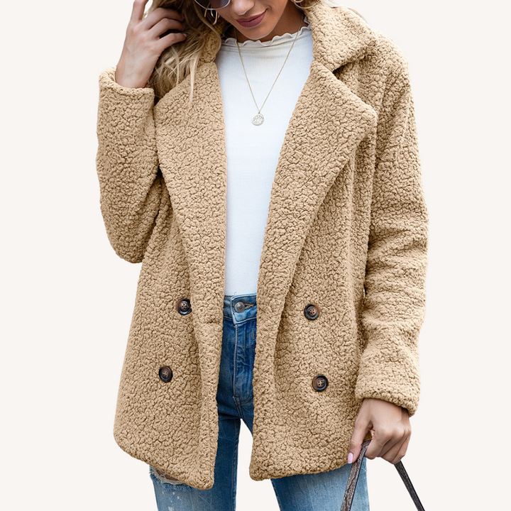 Joelin | Elegante Teddy-Fellimitat-Jacke