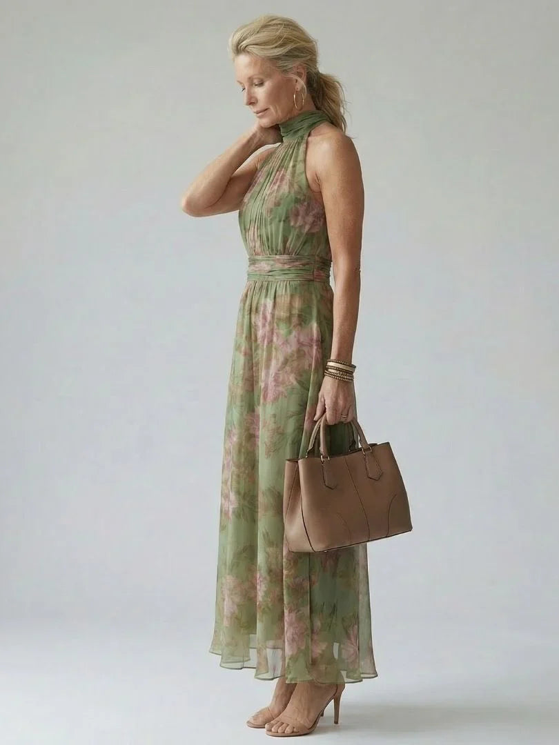 Vivienne - Elegantes Neckholder-Maxikleid