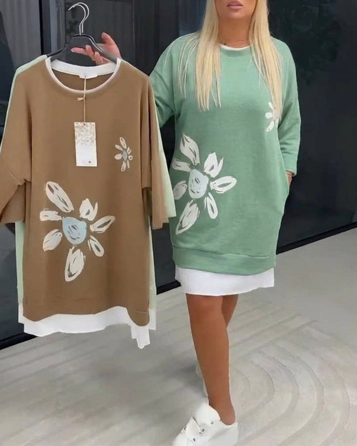 Charrie – Lässiges Baumwollkleid knielang