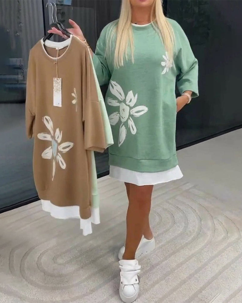 Charrie – Lässiges Baumwollkleid knielang