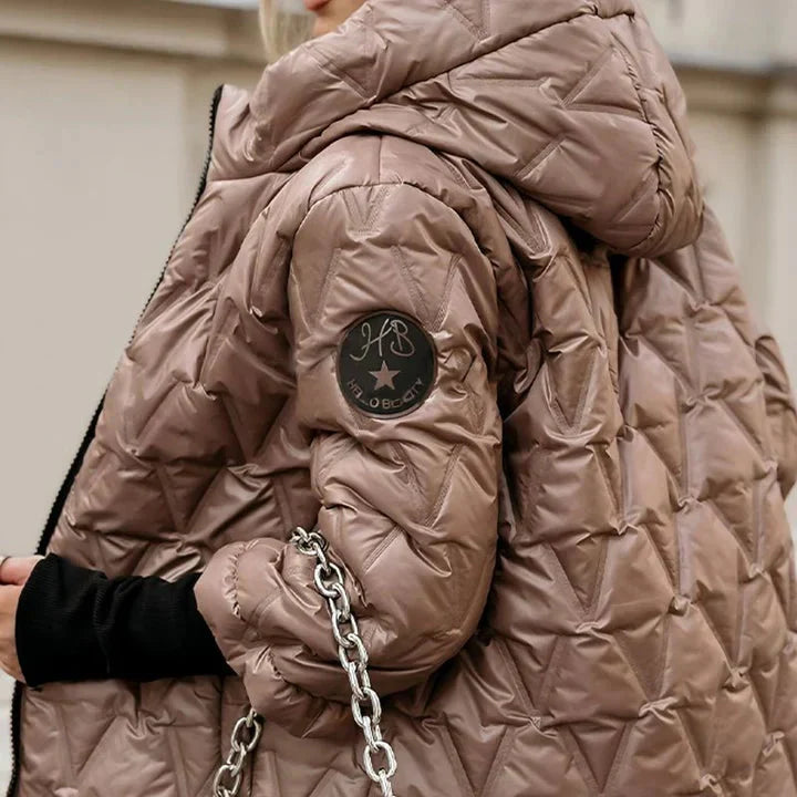 Carolina – Gesteppte Pufferjacke mit übergroßem Kragen