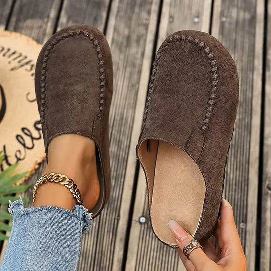 Arabella – Orthopädische Vintage-Pantoletten aus Leder
