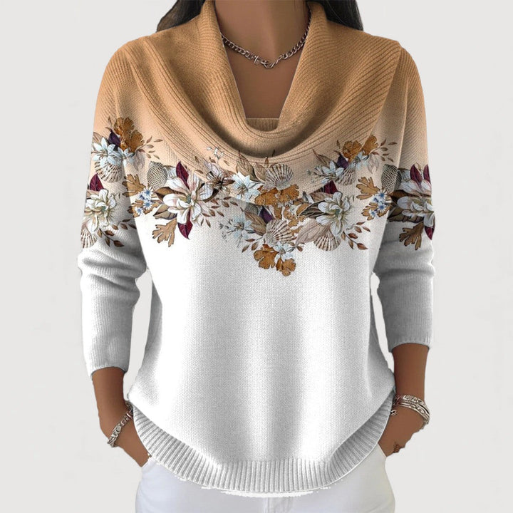Lorina – Floral gestrickter Pullover