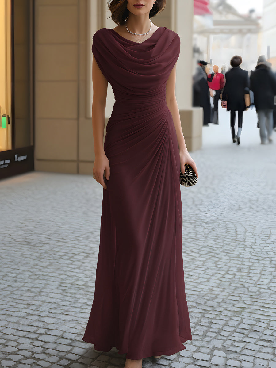 Verone – Elegantes gerafftes Maxikleid
