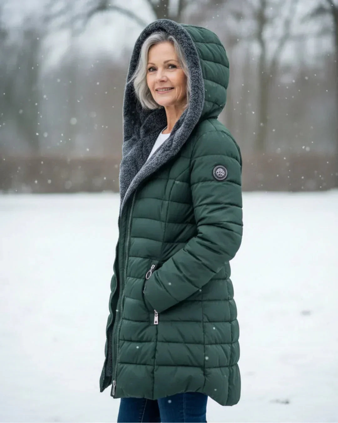 Nicole - Warme Winterjacke mit Kapuze