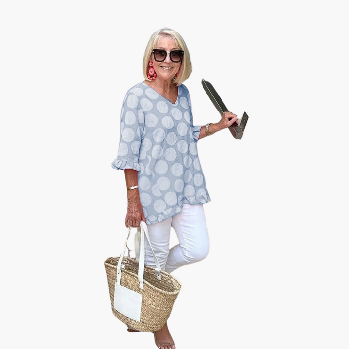 Evelyn | Stilvolle Bluse mit V-Ausschnitt