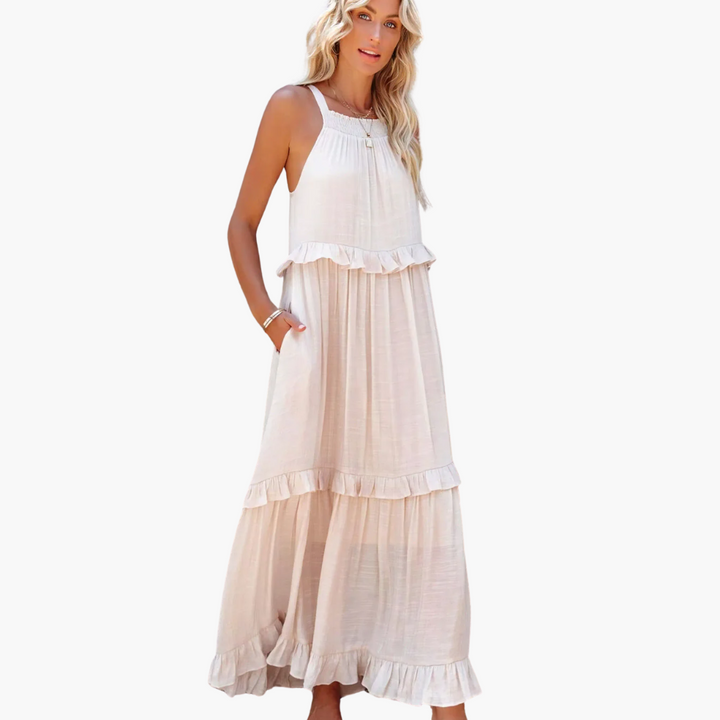 Joanna | Ruffle Breeze Maxikleid