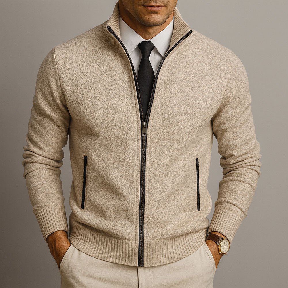 Ezekiel – Strickjacke aus veredelter Merinowolle
