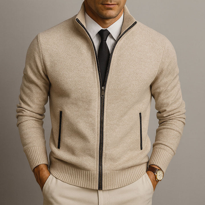 Ezekiel – Strickjacke aus veredelter Merinowolle