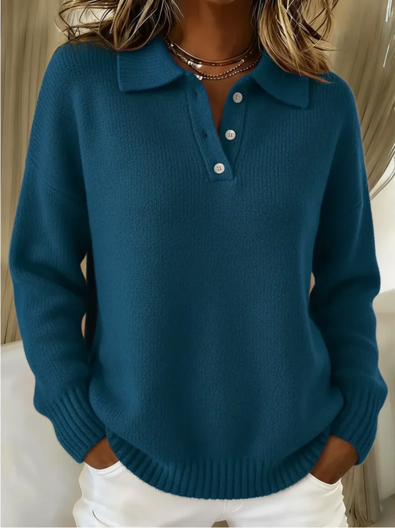 Herra – Polo-Pullover aus weichem Strick