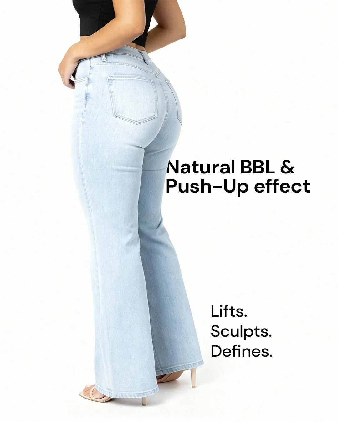 Remerie – Mid Rise BBL Wide Leg Jeans