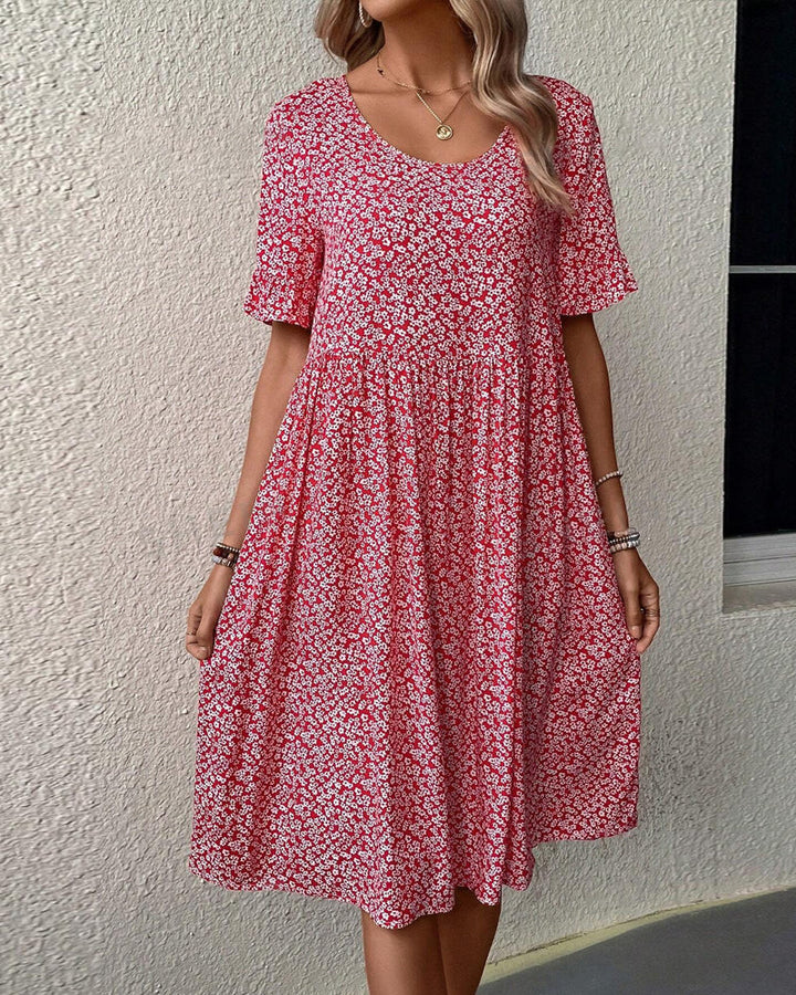 Gia – Elegantes Midikleid mit Blumenmuster