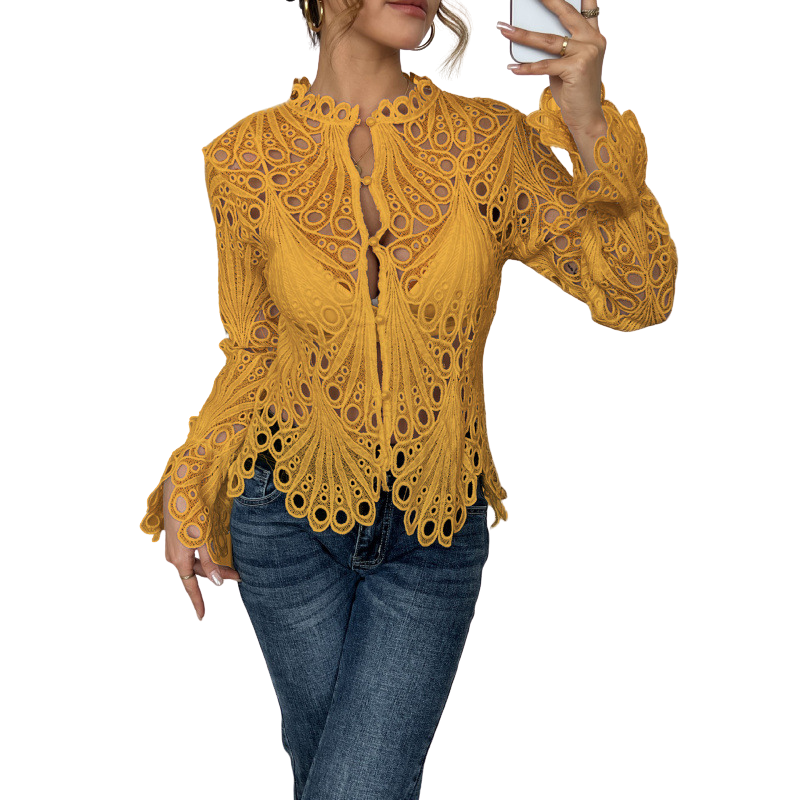 Patrice – Schicke Bluse mit Volantärmeln