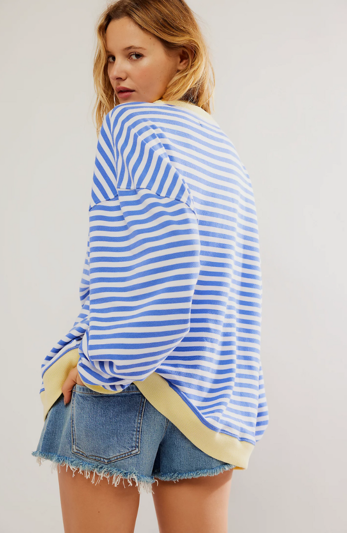 Abby | Gestreifter Oversized-Pullover