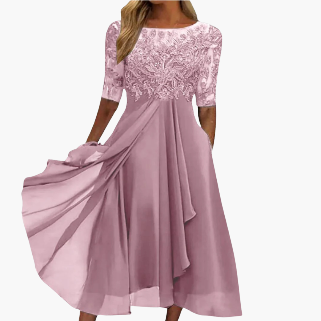 Kayla | Kleid mit Spitzenstickerei