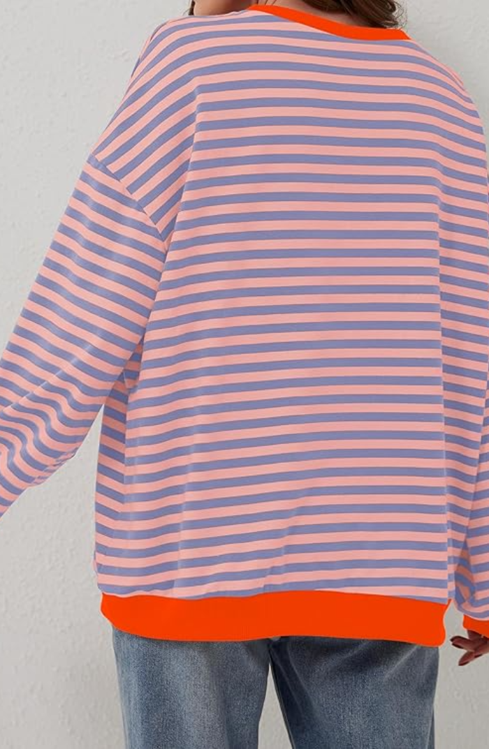 Abby | Gestreifter Oversized-Pullover