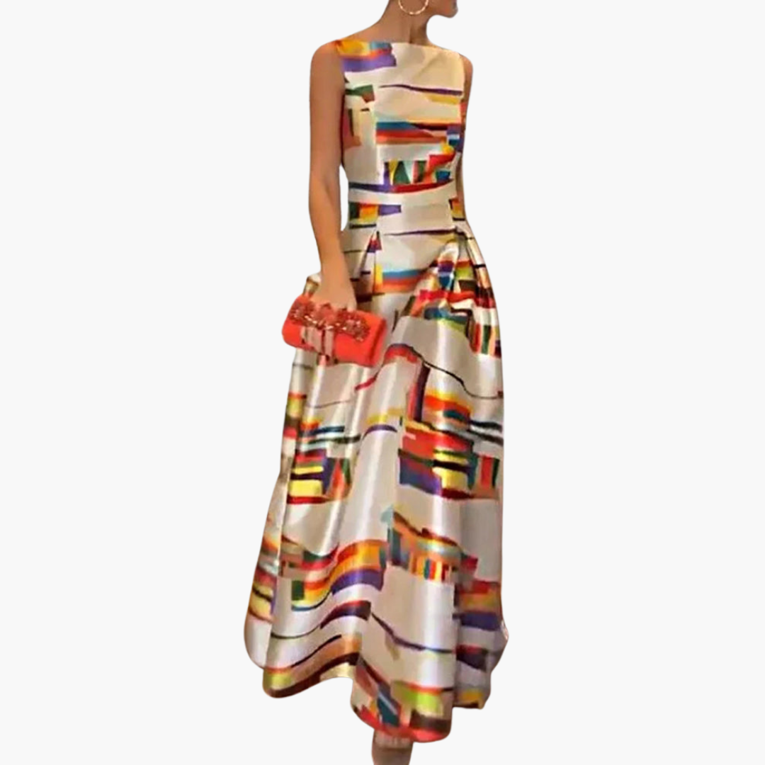 Mirabel | Geometrisches Maxikleid