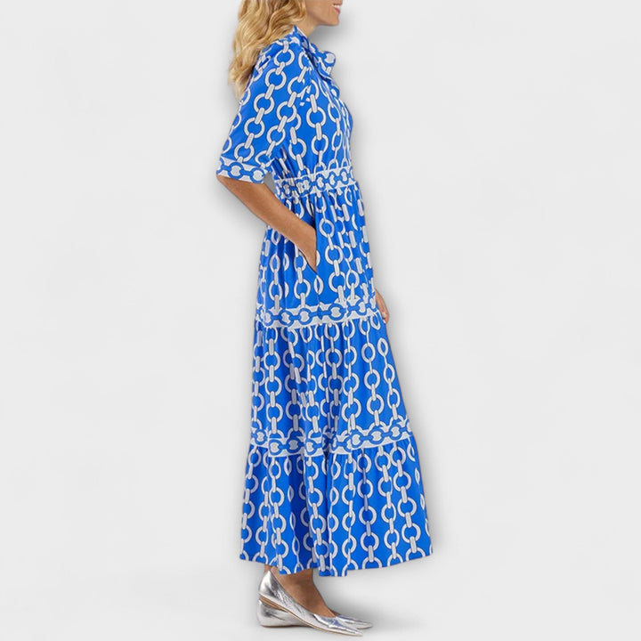 Elvira – Midikleid mit Kettenmuster