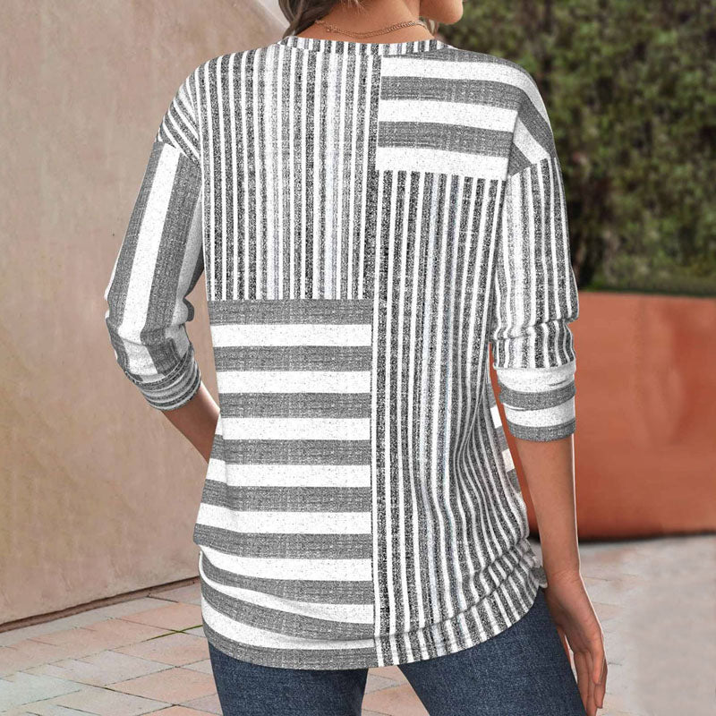 Jennie – Gestreifte Bluse aus atmungsaktivem Stoff