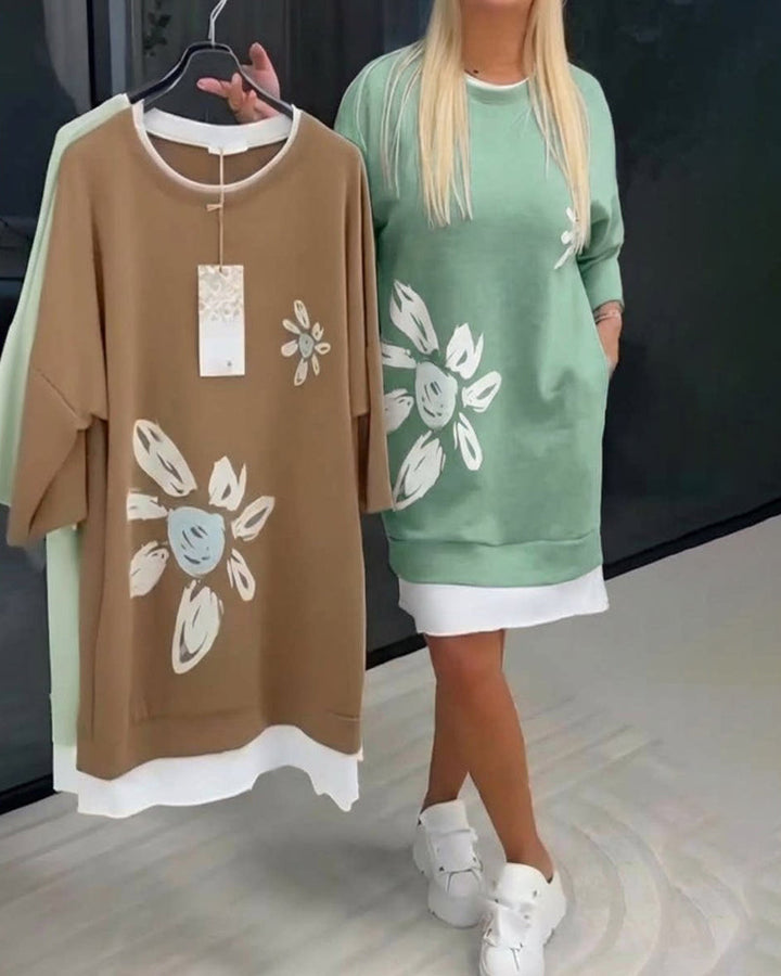 Charrie – Lässiges Baumwollkleid knielang