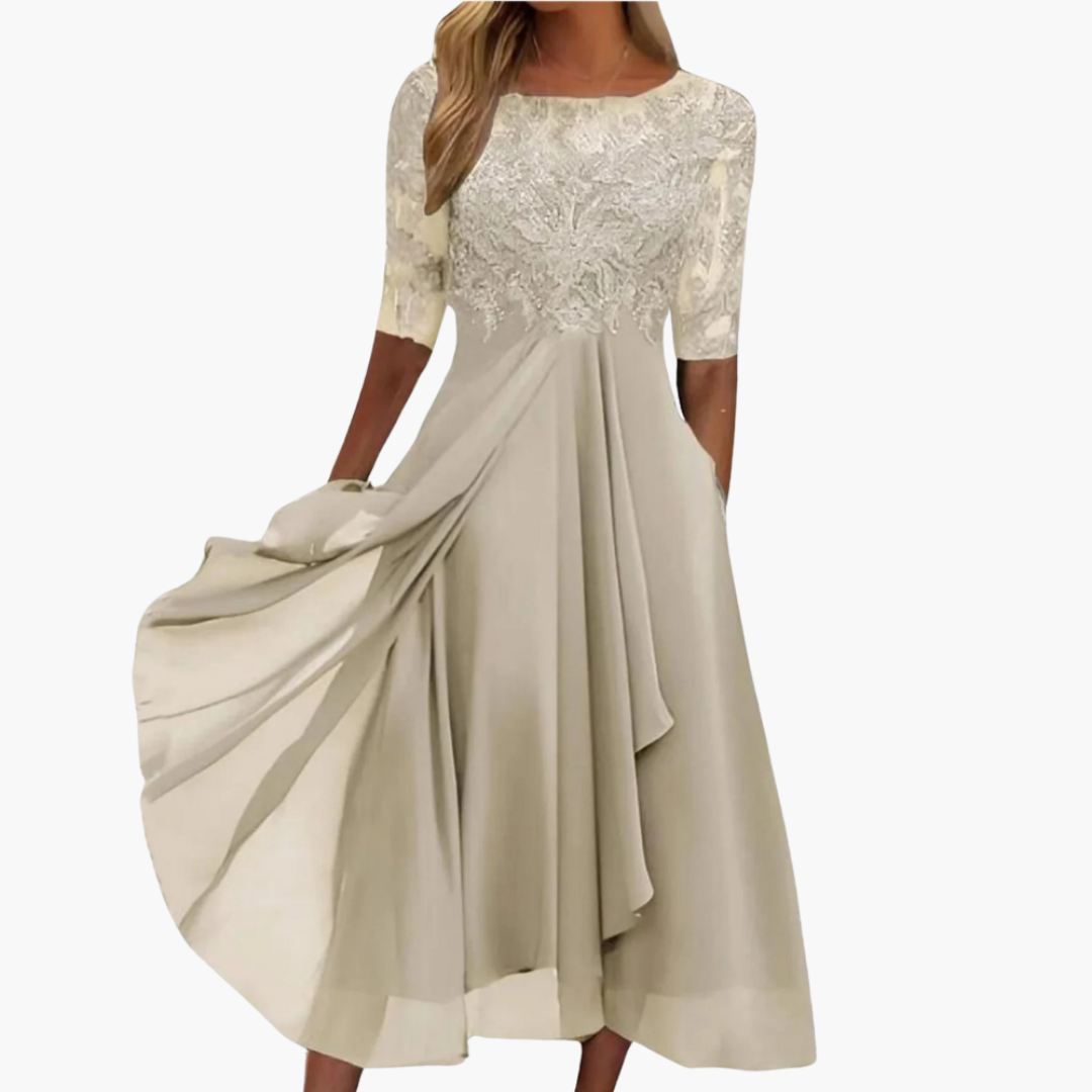 Kayla | Kleid mit Spitzenstickerei