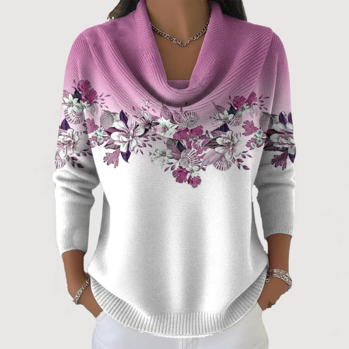 Lorina – Floral gestrickter Pullover