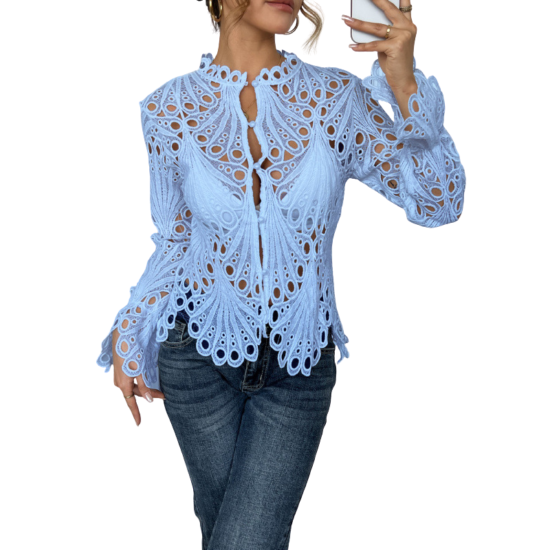 Patrice – Schicke Bluse mit Volantärmeln