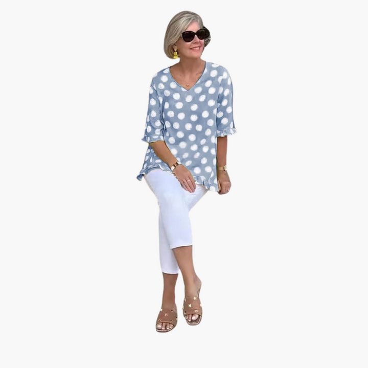 Evelyn | Stilvolle Bluse mit V-Ausschnitt