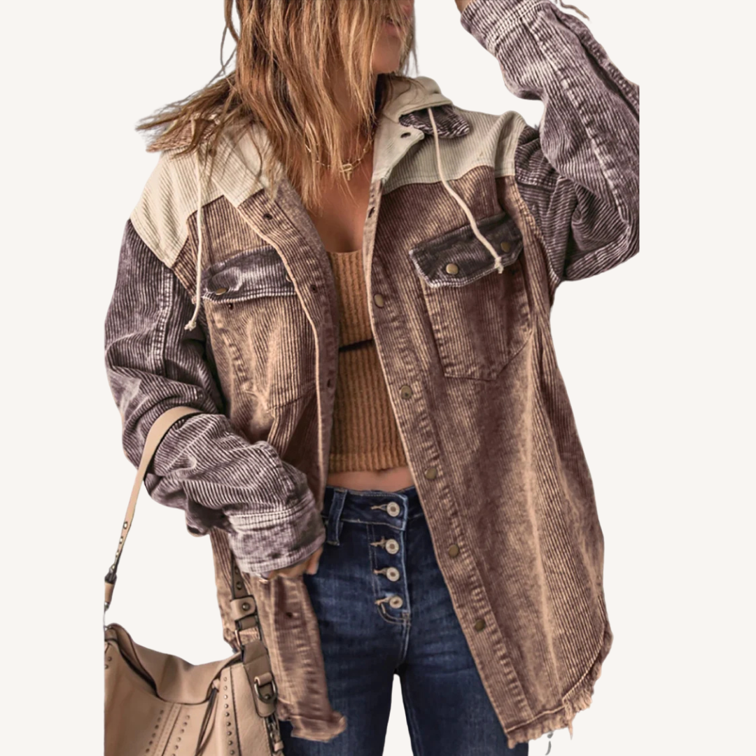 Nelli | Retro-Strickjacke mit Kapuze