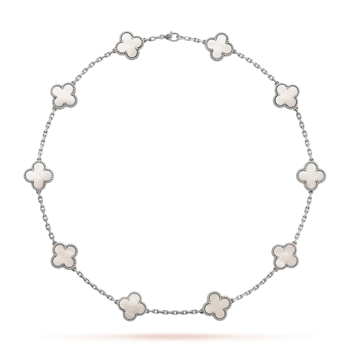 KLEEBLATT | 10 Motive Silber Halskette