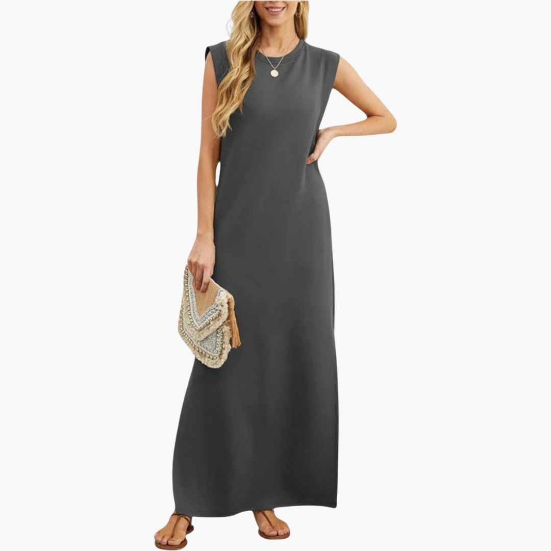 Esther | Knitterfreies, fließendes Maxikleid