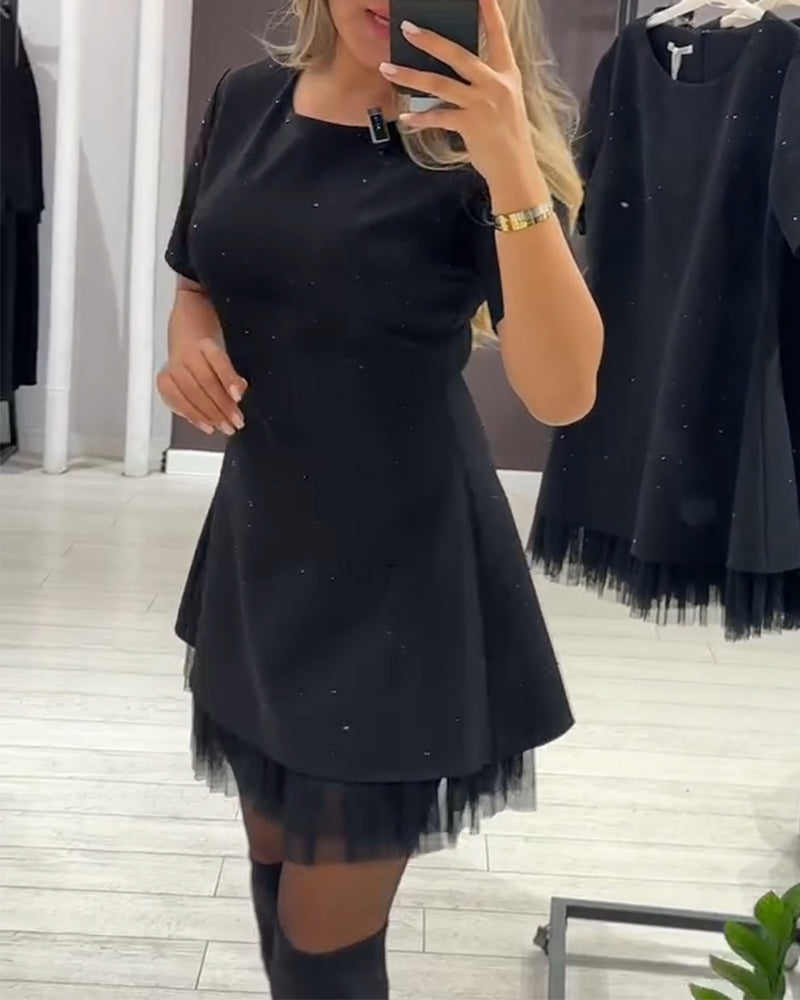 Cassie – A-Linien-Patchworkkleid