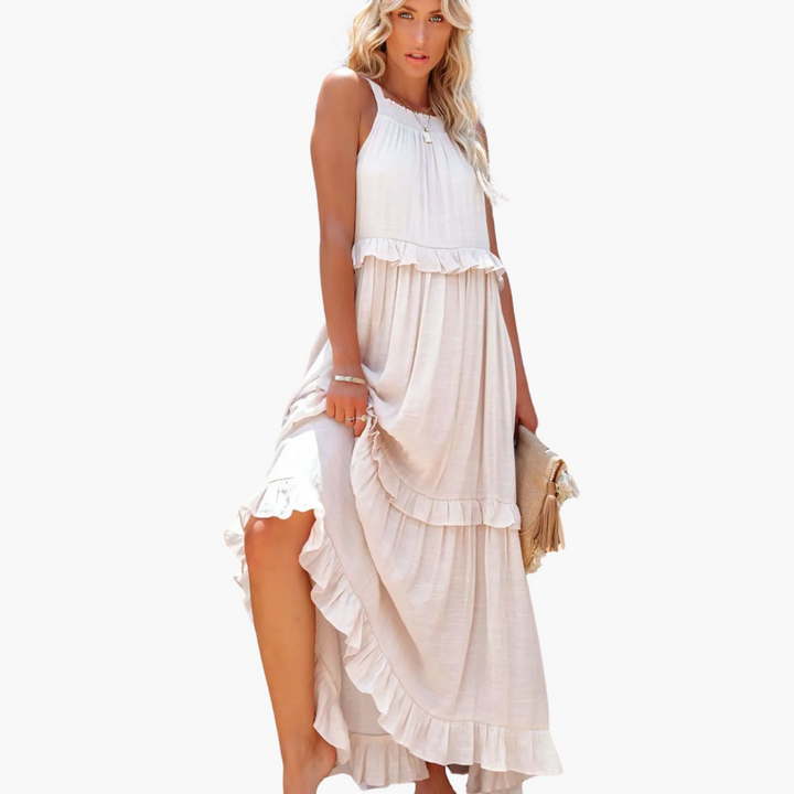 Joanna | Ruffle Breeze Maxikleid