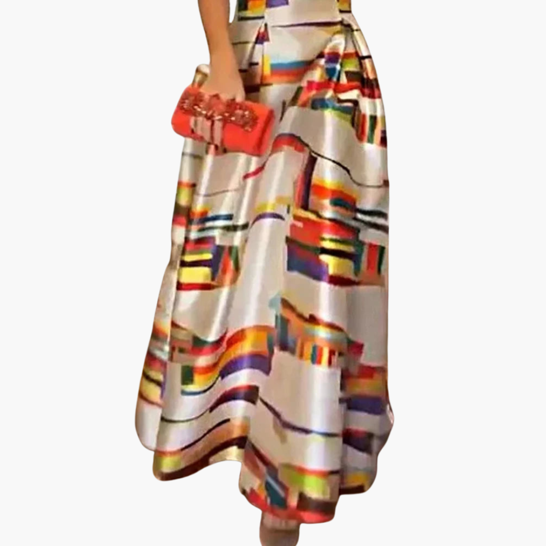 Mirabel | Geometrisches Maxikleid
