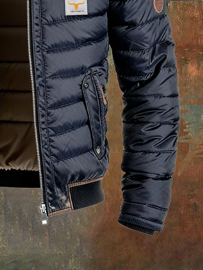 Zac – Retro-Lederjacke mit Steppung