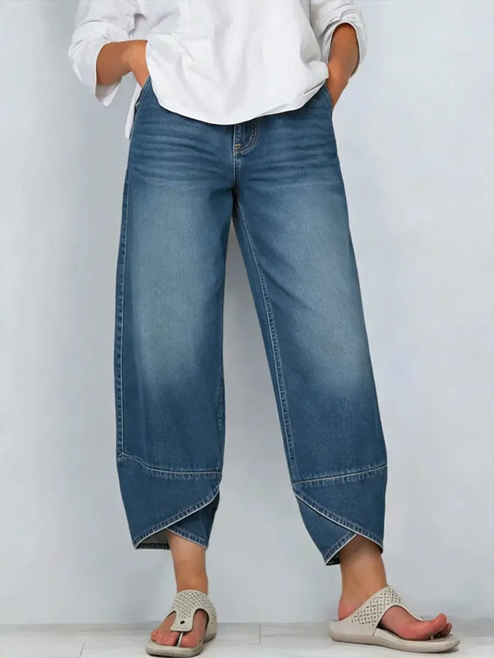 Ophelia - Jeans aus Baumwolle mit Kreuz-Print