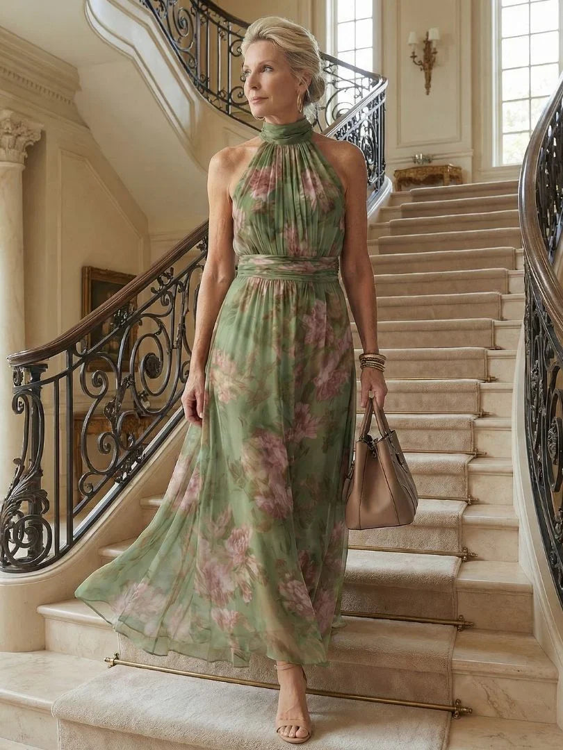 Vivienne - Elegantes Neckholder-Maxikleid