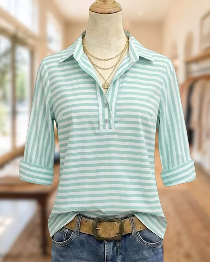 Euna – Bluse mit Baumwoll-Gingham-Streifen