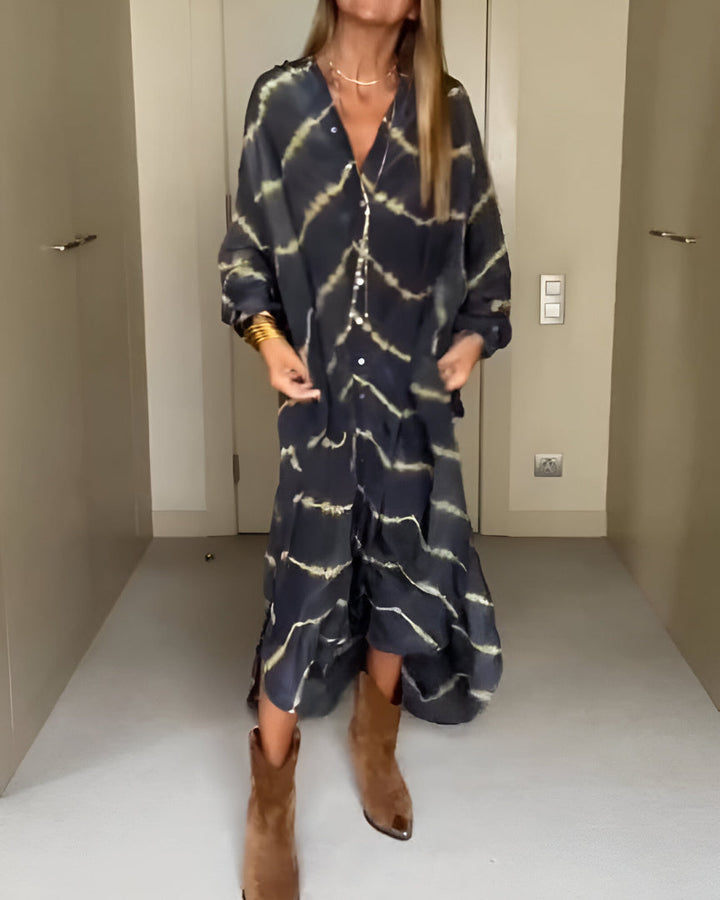 Oriana – Böhmisches gestreiftes Maxikleid