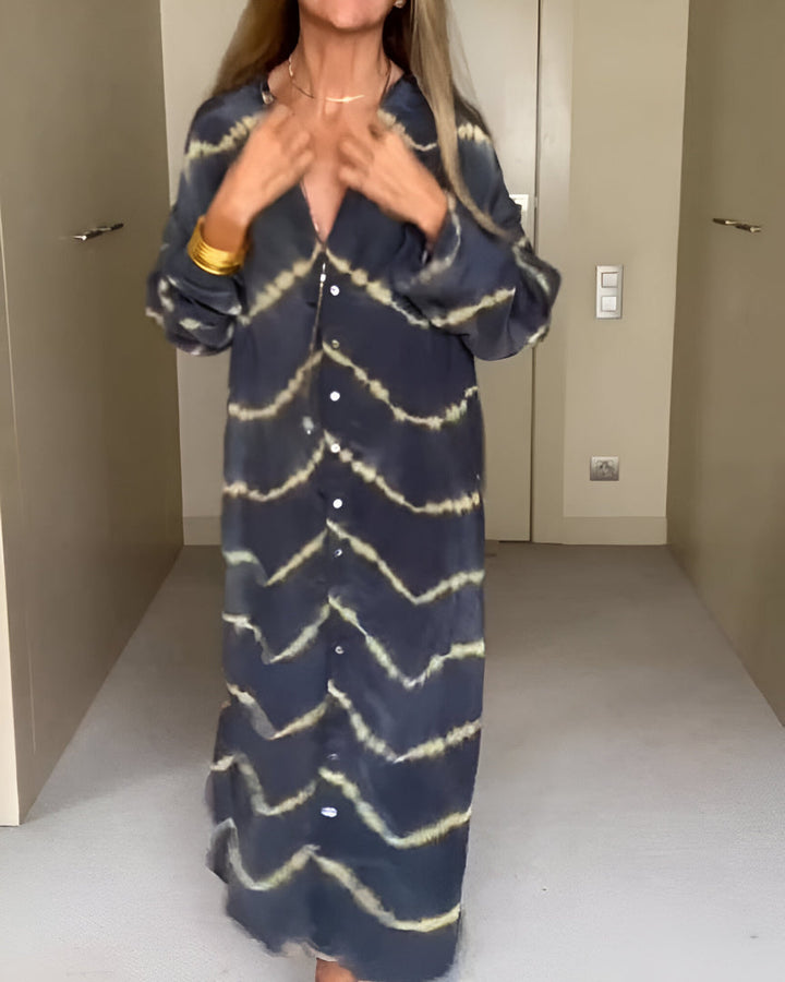 Oriana – Böhmisches gestreiftes Maxikleid