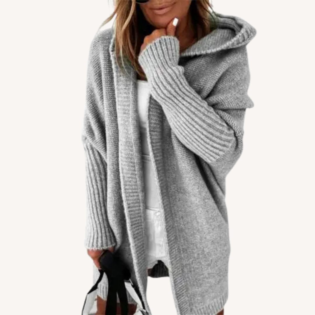 Paige | Legerer Kapuzen-Cardigan
