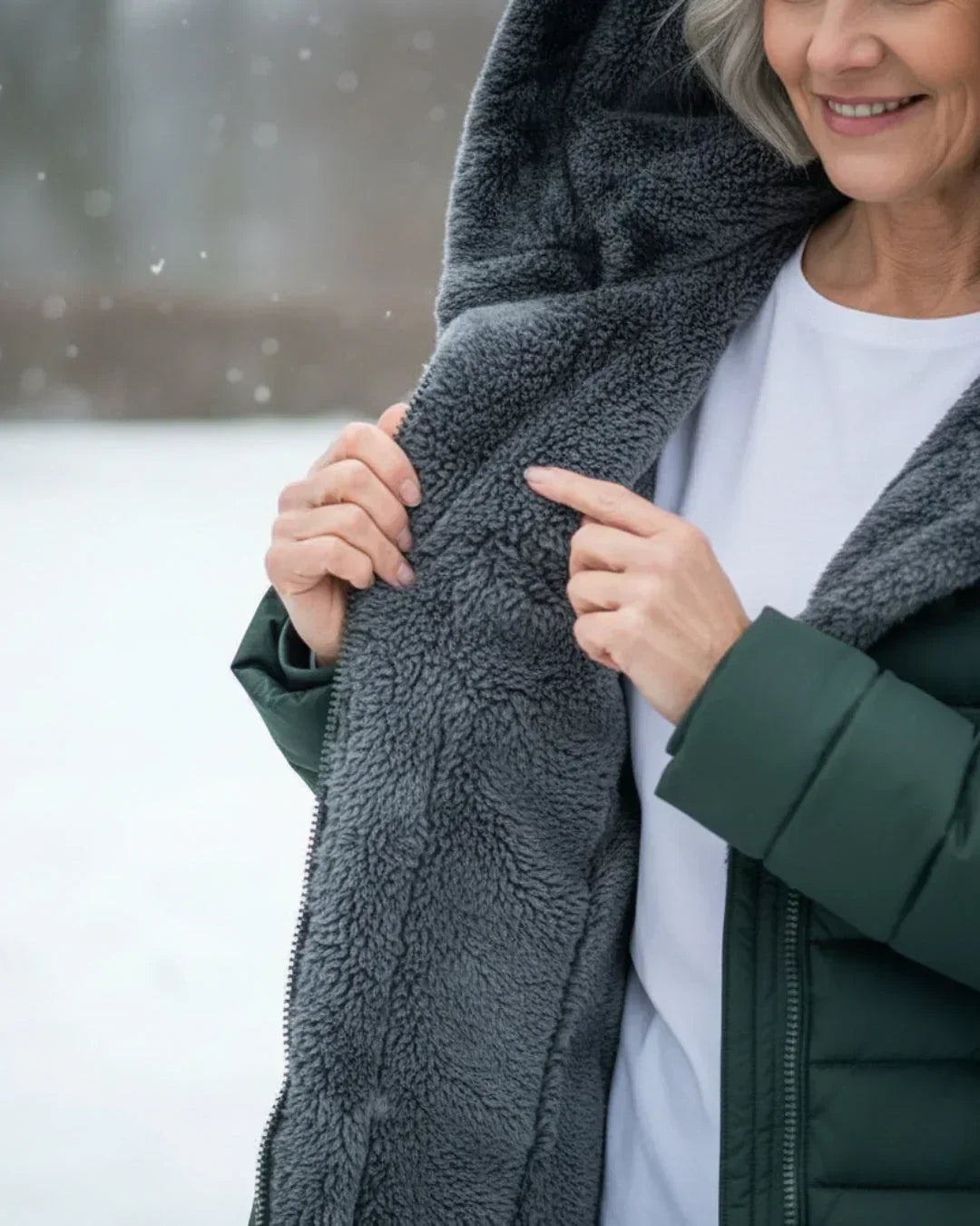 Nicole - Warme Winterjacke mit Kapuze