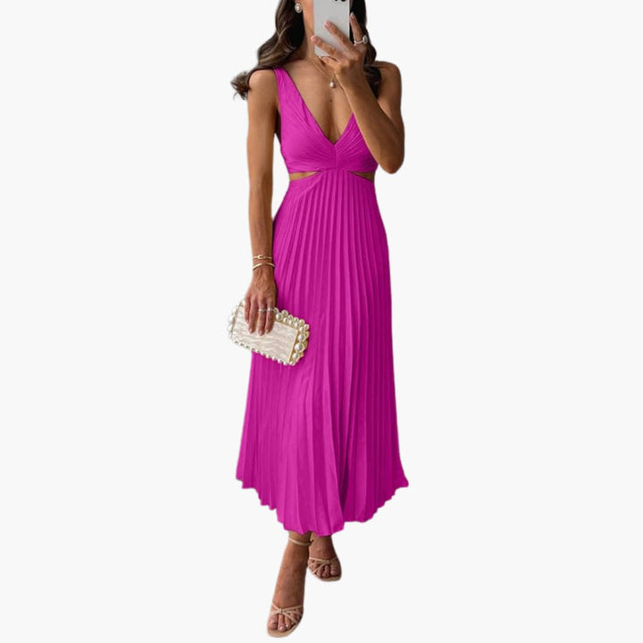 Sophie | Kleid mit Plissee-Ausschnitt