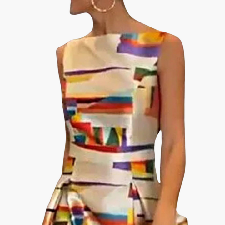 Mirabel | Geometrisches Maxikleid