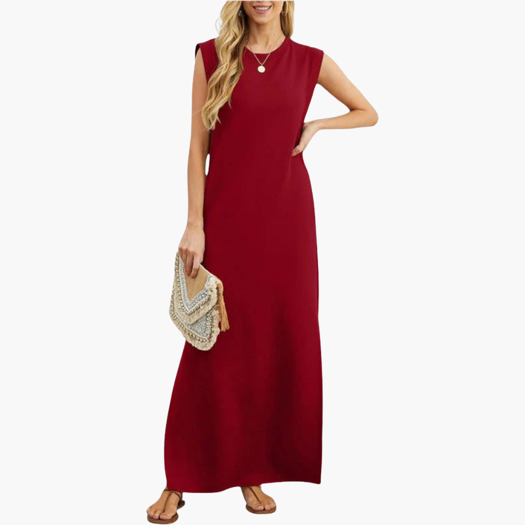 Esther | Knitterfreies, fließendes Maxikleid