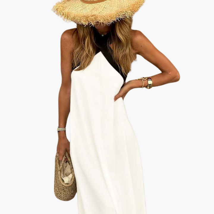 Eliza | Maxikleid mit Neckholder-Ausschnitt und Wickeloptik