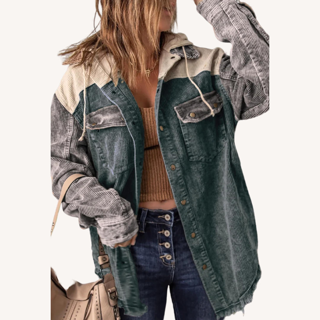 Nelli | Retro-Strickjacke mit Kapuze