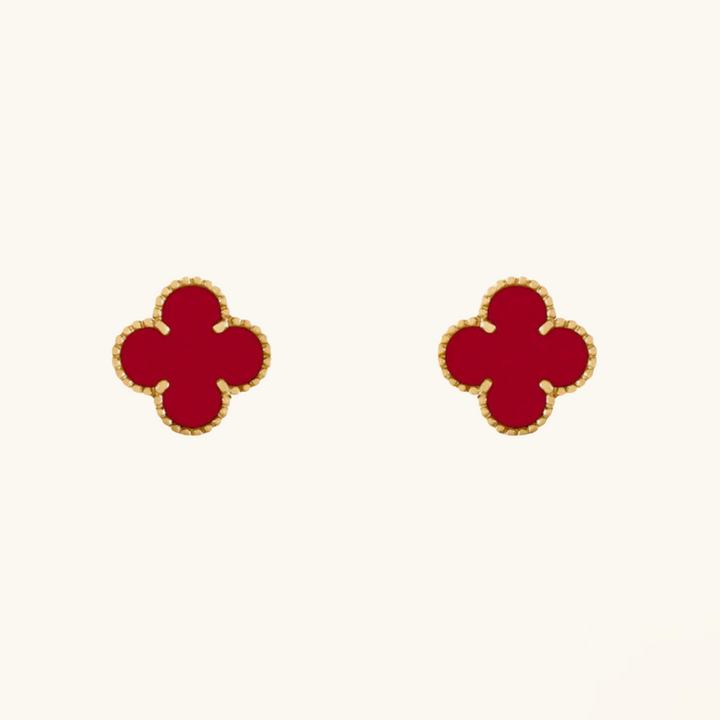 KLEEBLATT | Rote Ohrringe